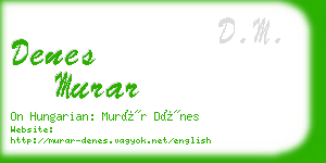 denes murar business card